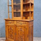 charming and characterful antique walnut two-body buffet.