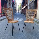 Pair of wicker chairs from the 1960s