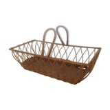 Antique wicker bassinet