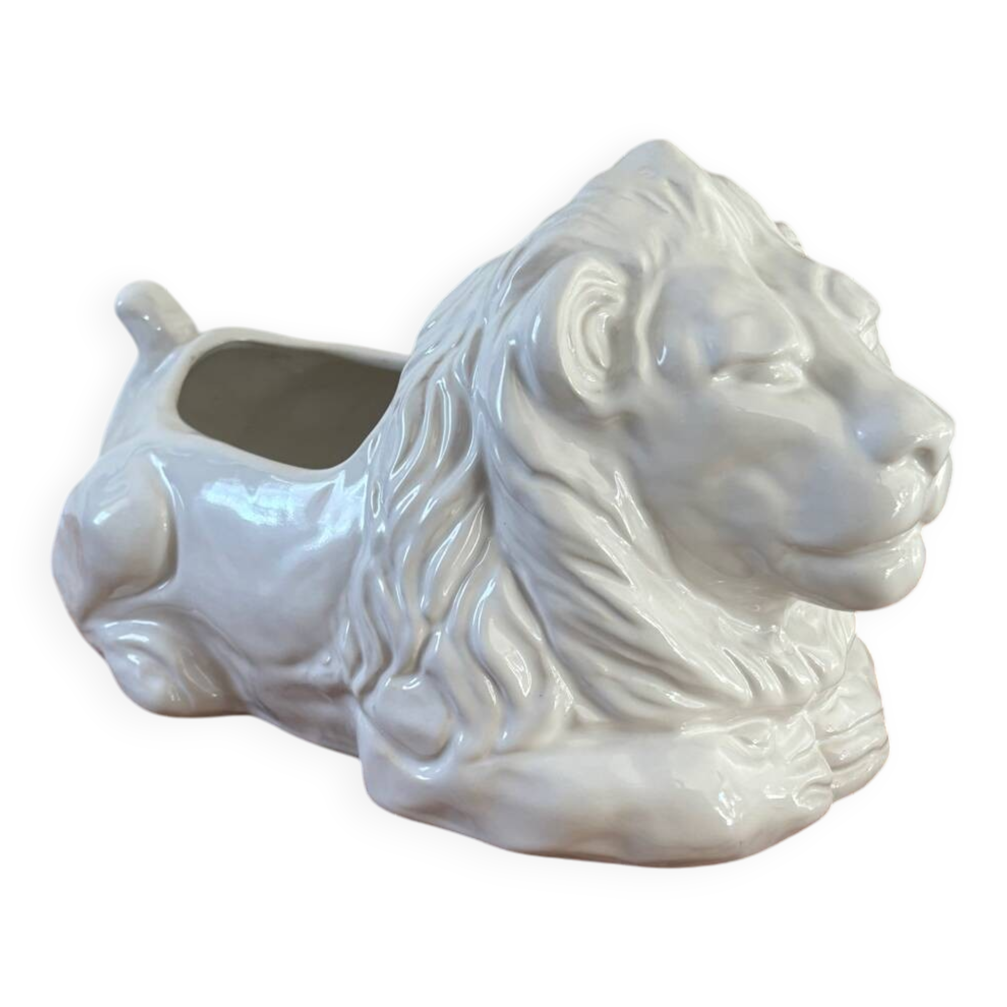 Ceramic lion planter