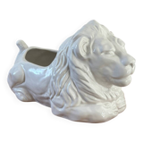 Cache pot lion en céramique