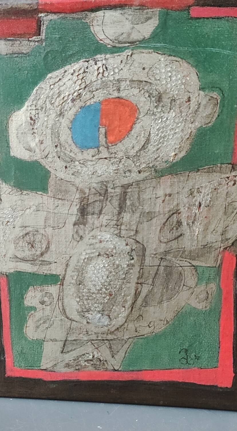 Peinture Art abstrait/Huile sur toile. Style Augustin Ubeda. 32 x 24cm