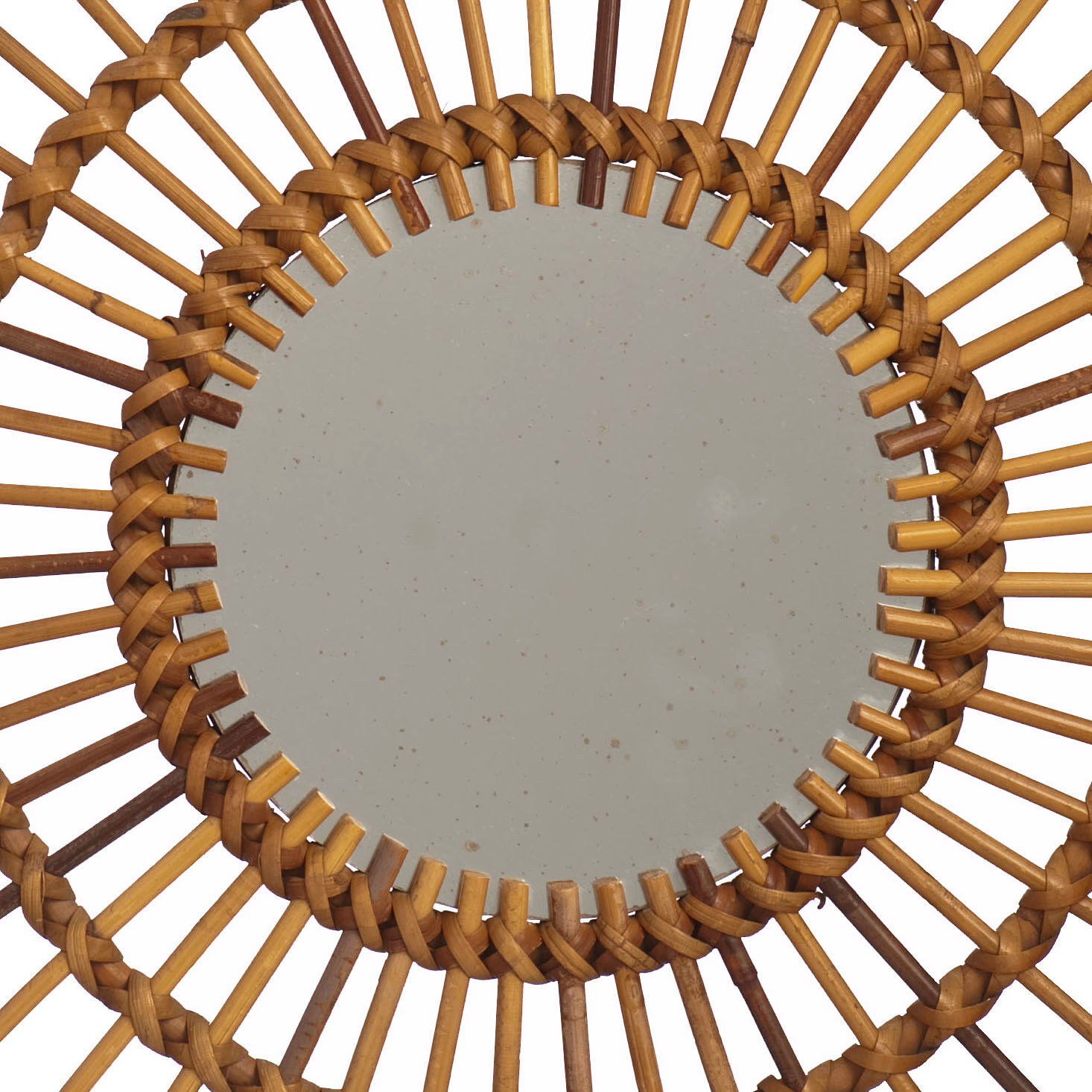 Mirror sun in rattan, 1960