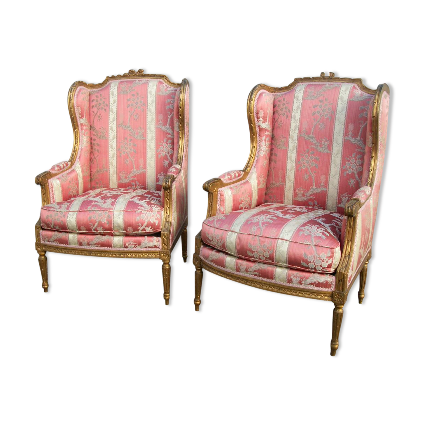 Pair of shepherdess armchairs