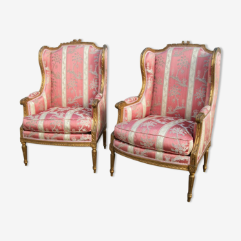 Pair of shepherdess armchairs