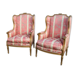 Pair of shepherdess armchairs