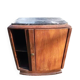 Vintage marble and wood bedside table