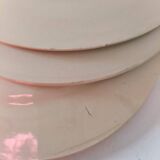 Set of 6 vintage orange and blue floral plates – 1950s