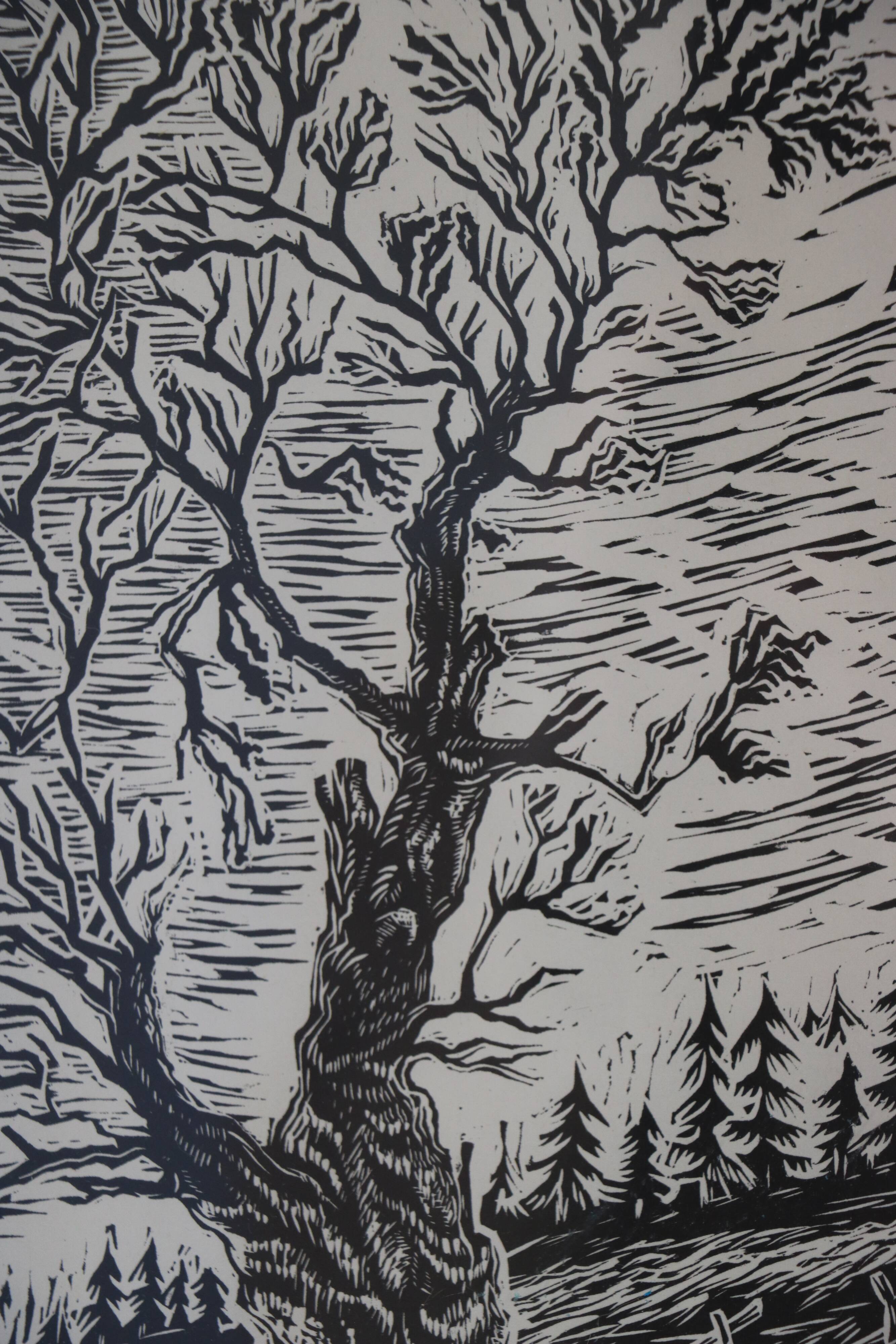 Woodcut by Engelbert Habersberger (1929-2006)