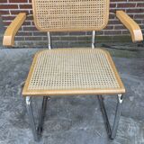 Chair model Cesca by Marcel Breuer with armrests B64