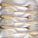 Table cover pearl 6 forks + 6 silver-plated metal spoons German Wellner Silber 21cm