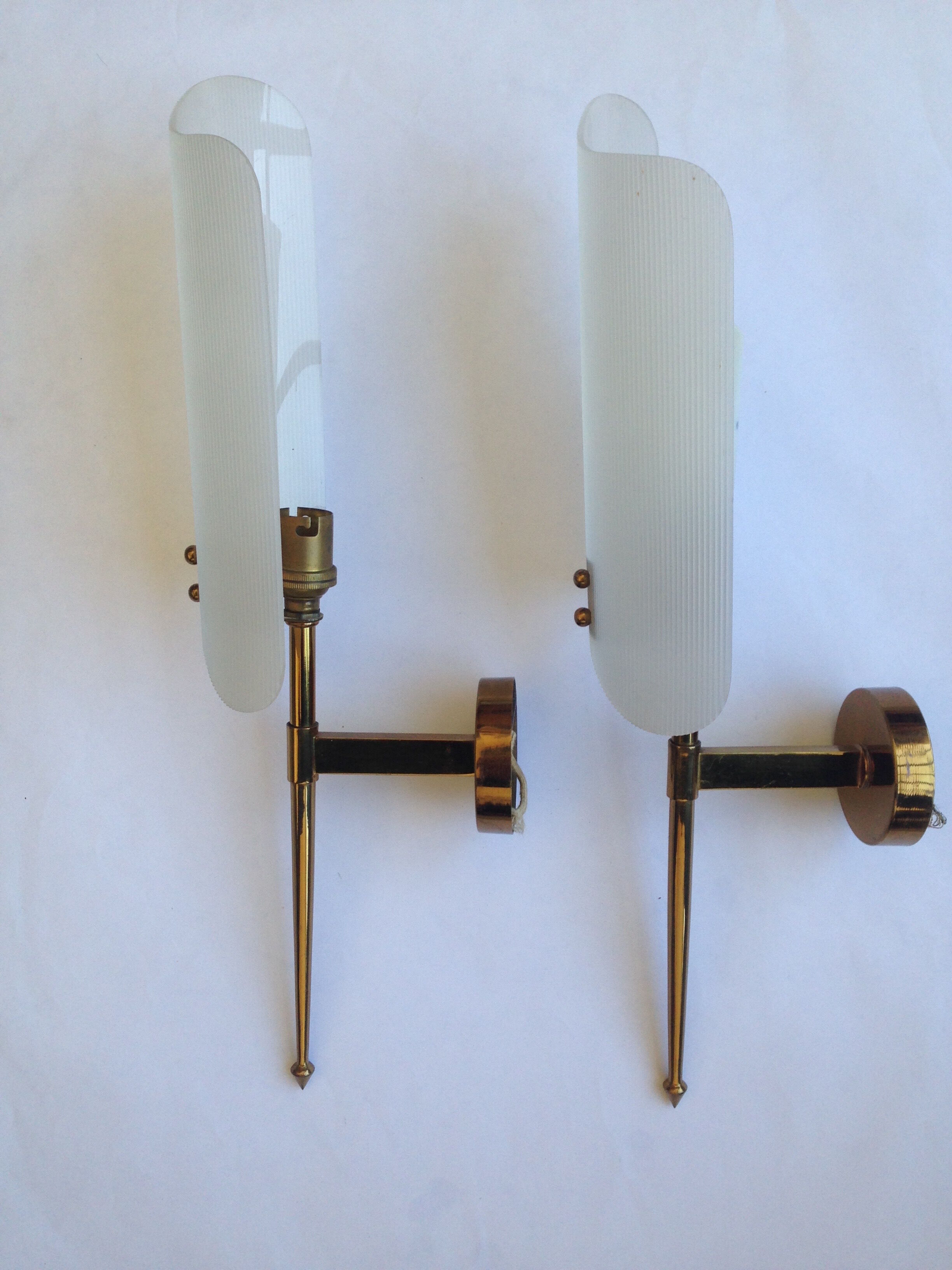 Pair of XXL wall lights Maison Arlus 1950
