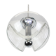 Large suspended chandelier in transparent glass by Koch & Lowy, Peill & Putzler, Germany, 1970.