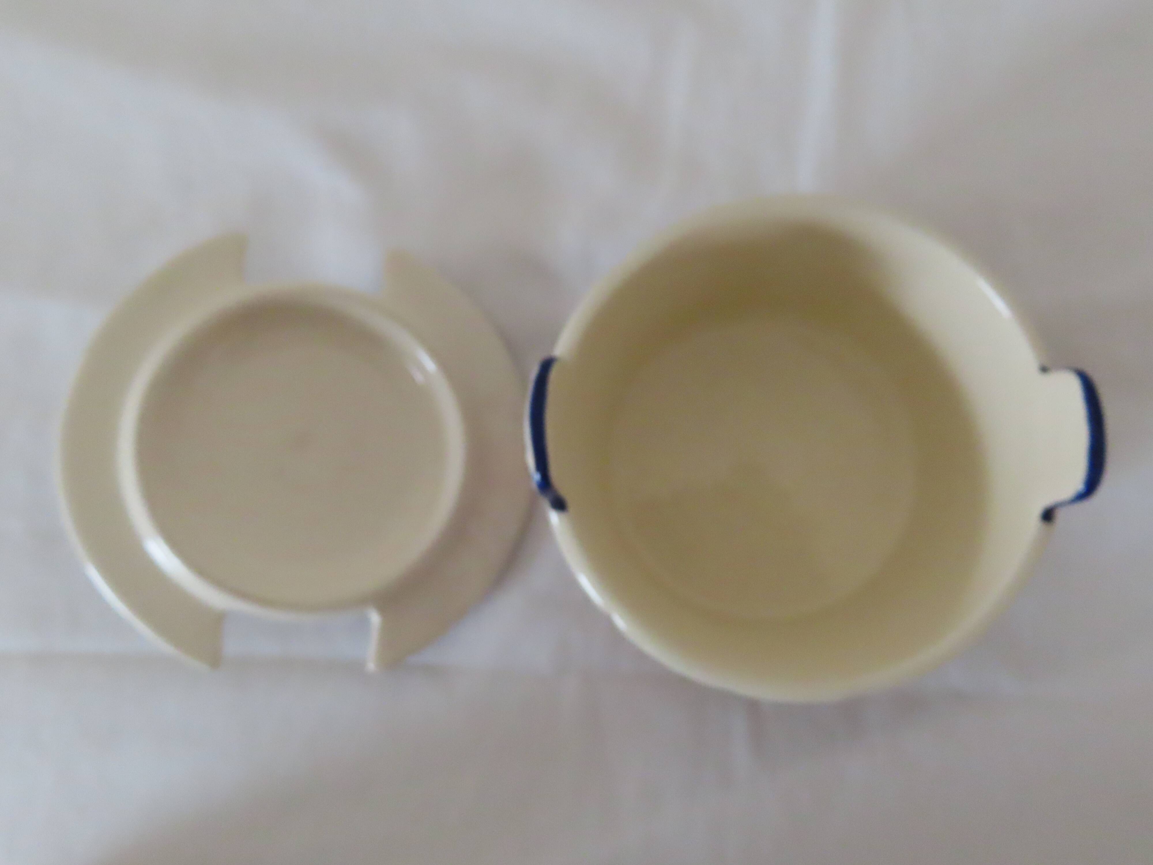 Butter dish, HB Henriot earthenware, Quimper