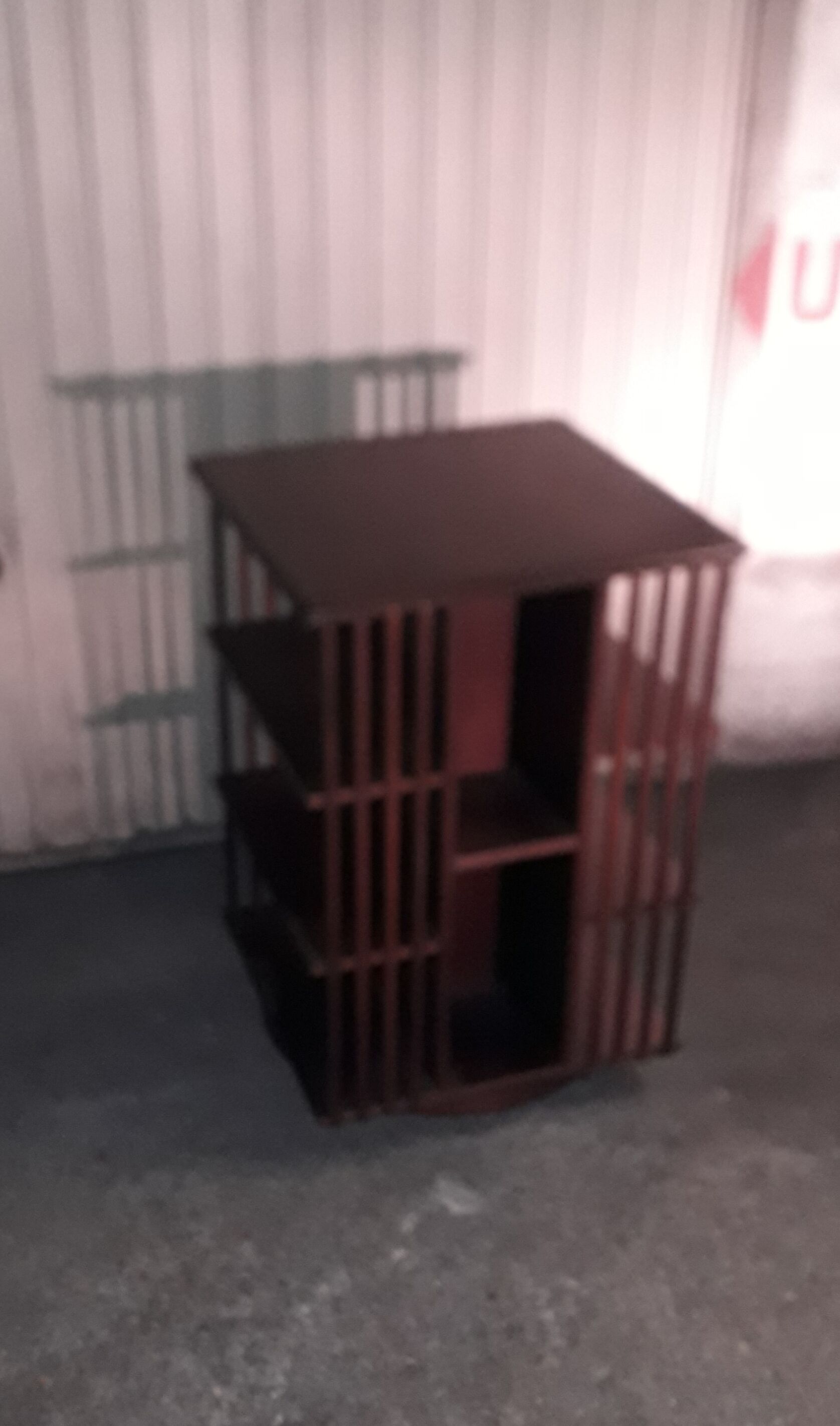 Revolving mahogany library