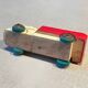 Small wooden flatbed truck, antique toy