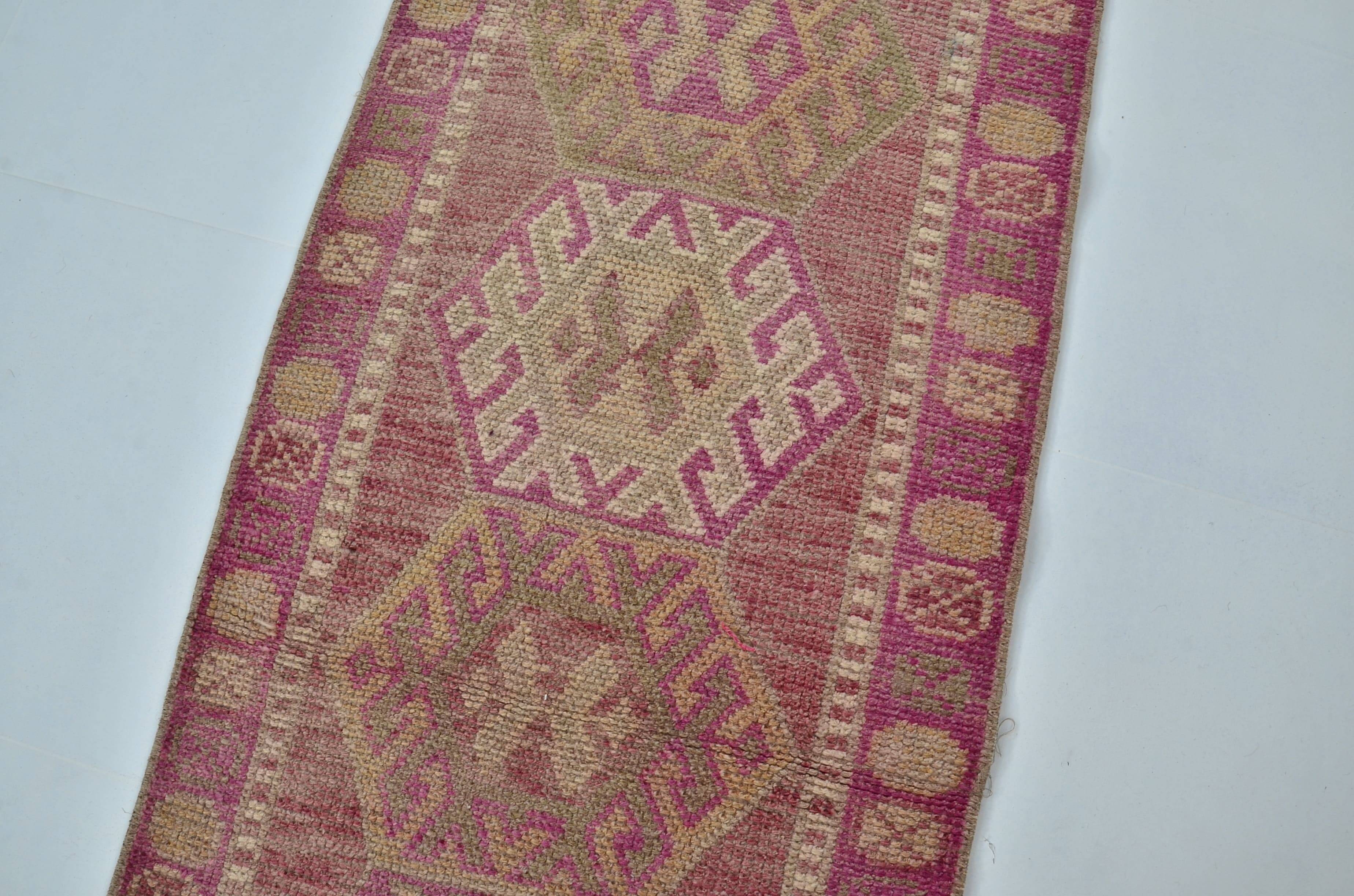 Tapis de couloir géométrique turc Oushak Sku 2178