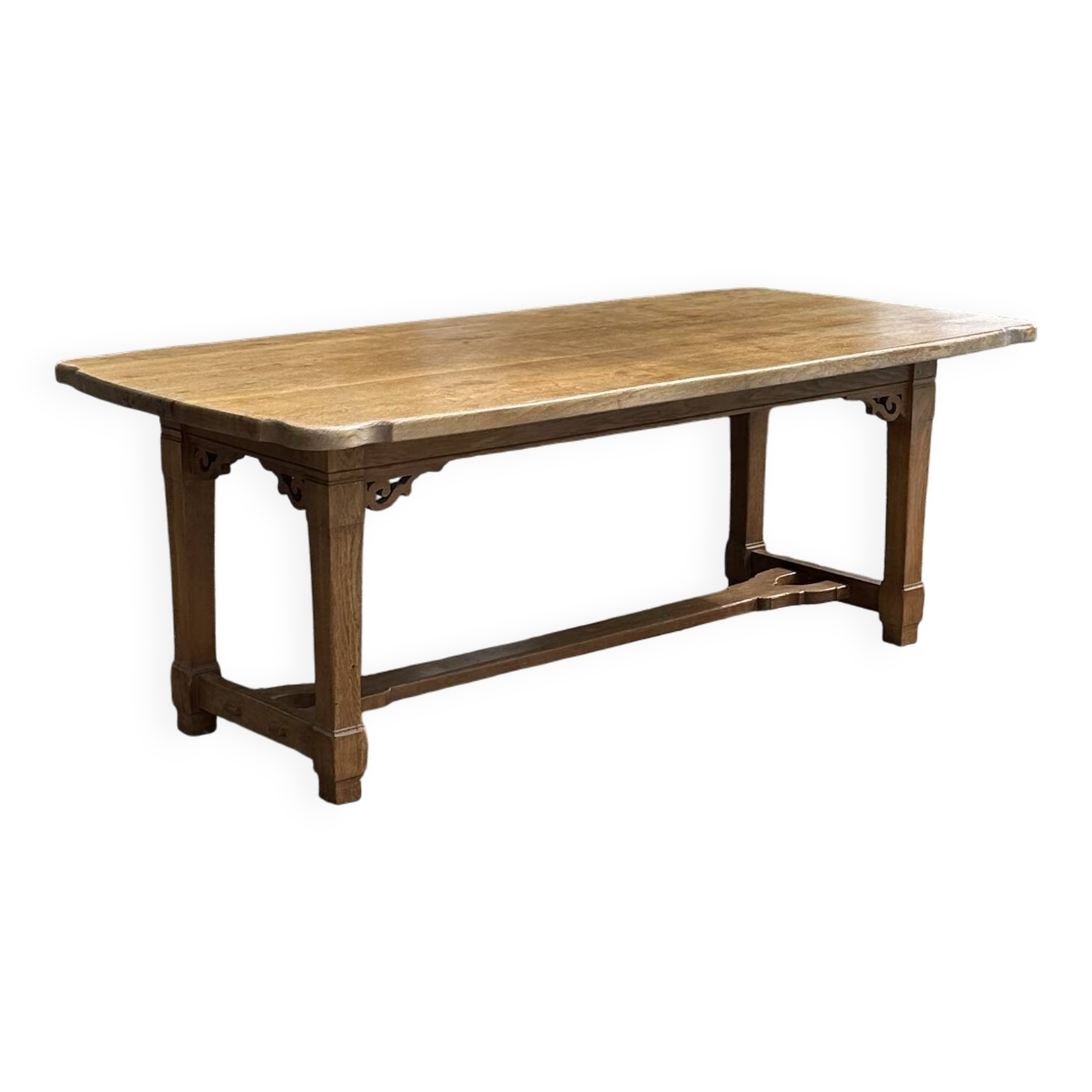 Table à manger en chêne massif du début du 19e siècle