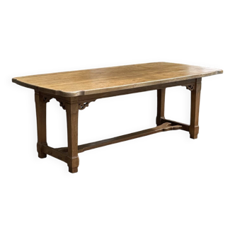 Solid oak dining table from the early 19th century