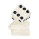 Vintage Alabaster Dice Paperweight Figurine 15cm