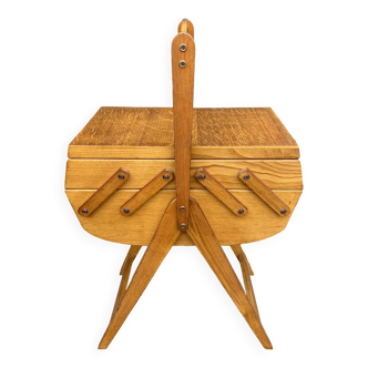 Incroyable Travailleuse art Deco vintage scandinave boîte à couture sewing box 1950