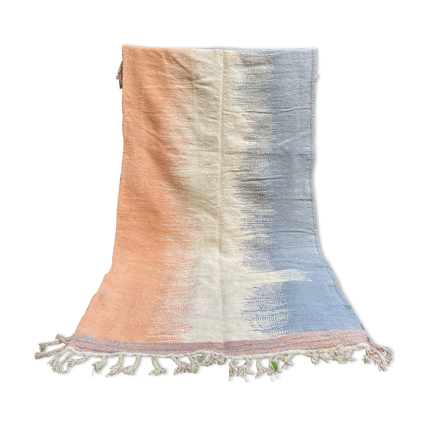 Berber carpet kilim zanafi colorful graphic pink salmon light gray