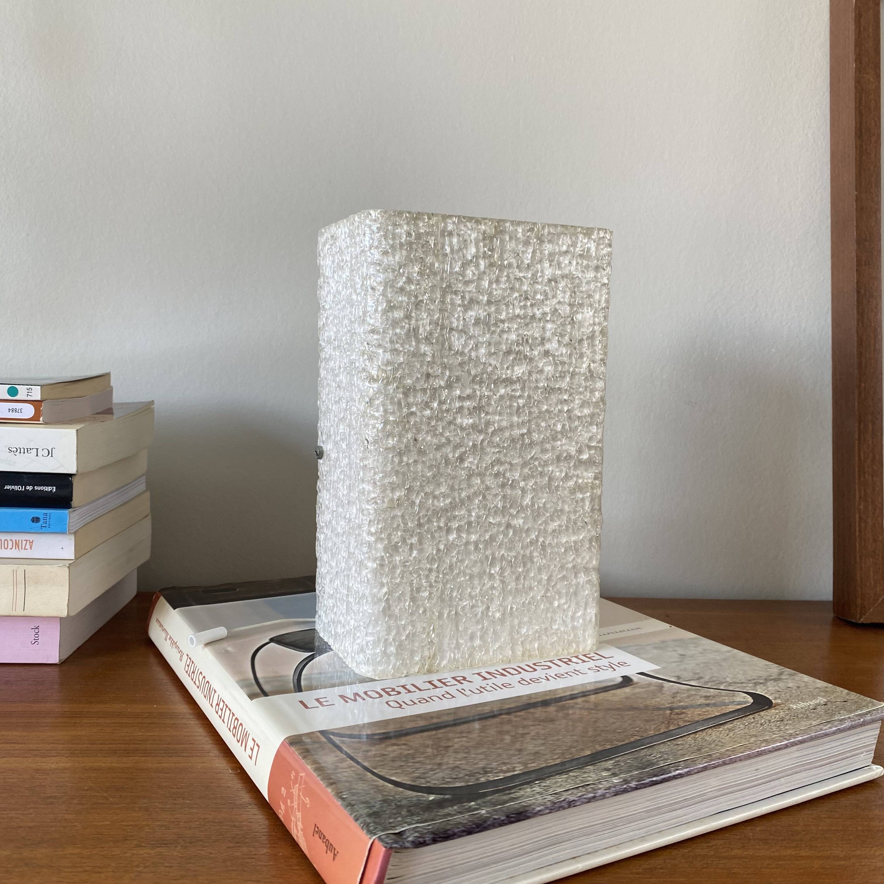 Seventies frosted plastic perspex wall light.