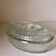 Molded glass table butter tray cow décor