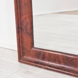 Grand miroir en bois massif hauteur 2 mètres des années 1940