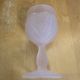 Set of 5 Frosted Pink Wine Glasses Made in Italy Vintage #E170