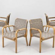 Model 45 Lounge Chairs by Alvar Aalto for Artek, 1970s, Set of 4