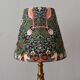 William Morris style lampshade, birds, strawberries, flowers.