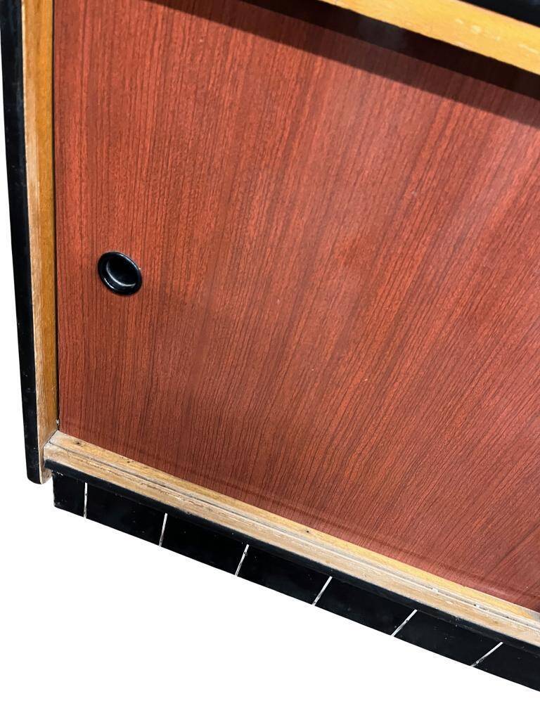 Vintage kewlox cabinet with sliding doors from the 1970s