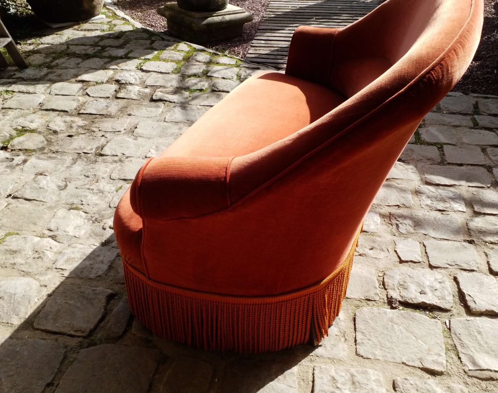 Velvet sofa