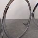Oval dining table in chromed metal and smoked glass, Italy circa 1970