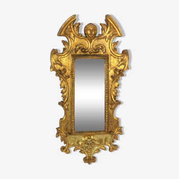Miroir baroque en bois doré, XXème