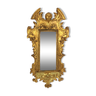 Baroque mirror in gilded wood, 20th