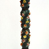 Ceramic floor lamp with little roses, 1950s