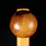 Vintage Scandinavian style pine ball coat rack