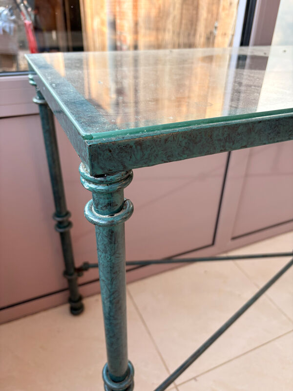 Console verre et métal
