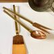 Copper and brass kitchen utensils