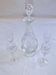 Bohemian crystal liqueur service Baccarat St Louis carafe glasses signed by an anchor