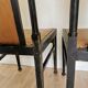 Set of 3 Vintage Dining Chairs: High Back, Leather Seat, Nailhead Trim