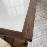 Oak console with white marble top 1970