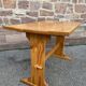 Vintage Scandinavian pine dining set, 1980s table and benches