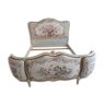Louis XV style basket bed in cerused wood