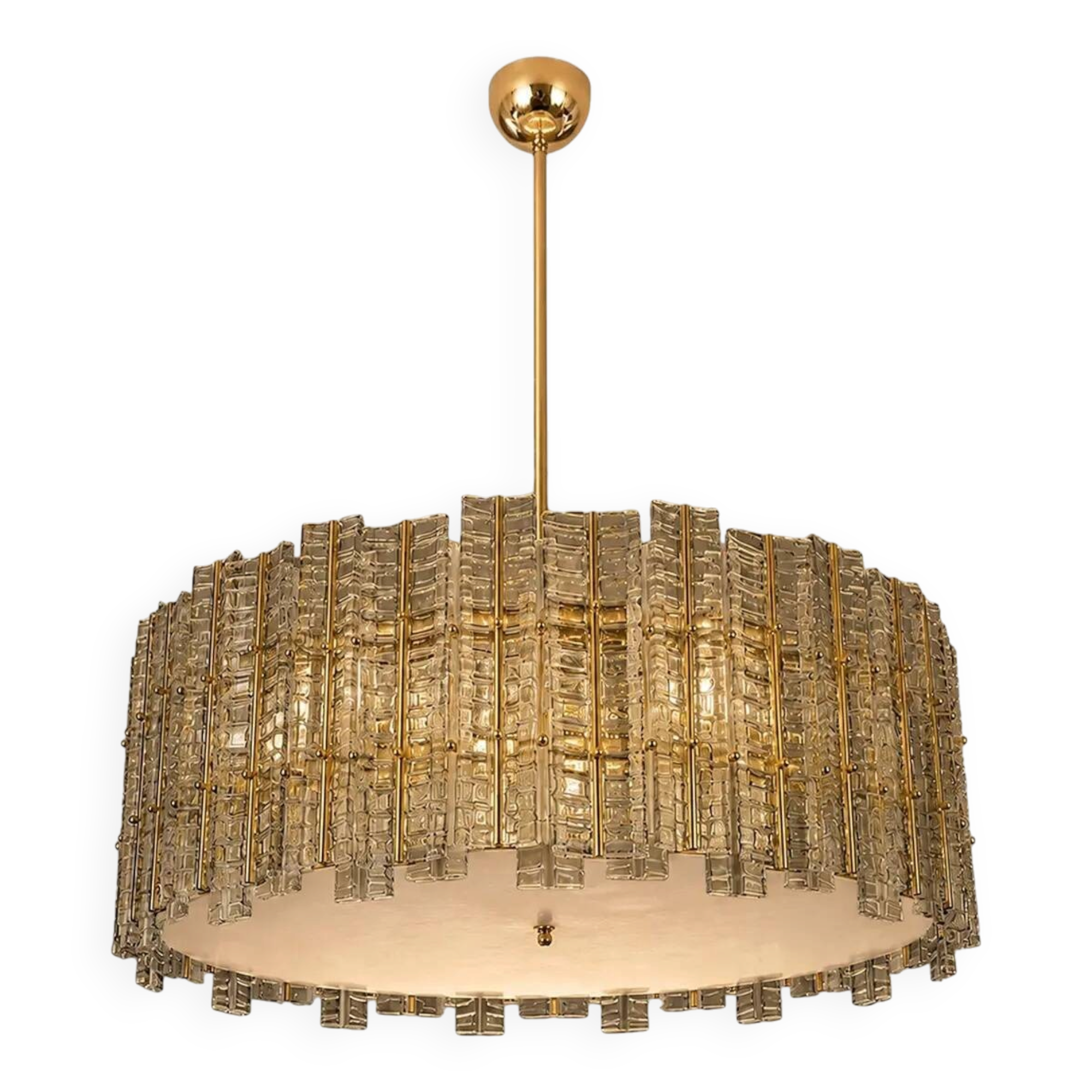 Contemporary- Modern Smoked-Fumè "Tropical" Chandelier Murano Glass by Simo