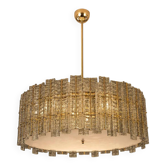 Contemporary- Modern Smoked-Fumè "Tropical" Chandelier Murano Glass by Simo