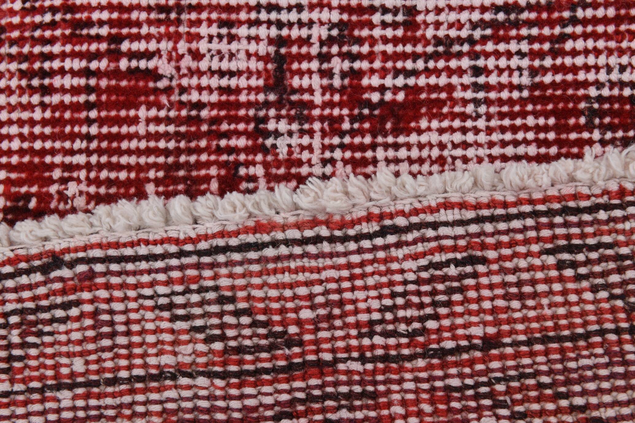 7x10 Rug For Living Room Wine Red Turkish Vintage Rug, 213x311Cm