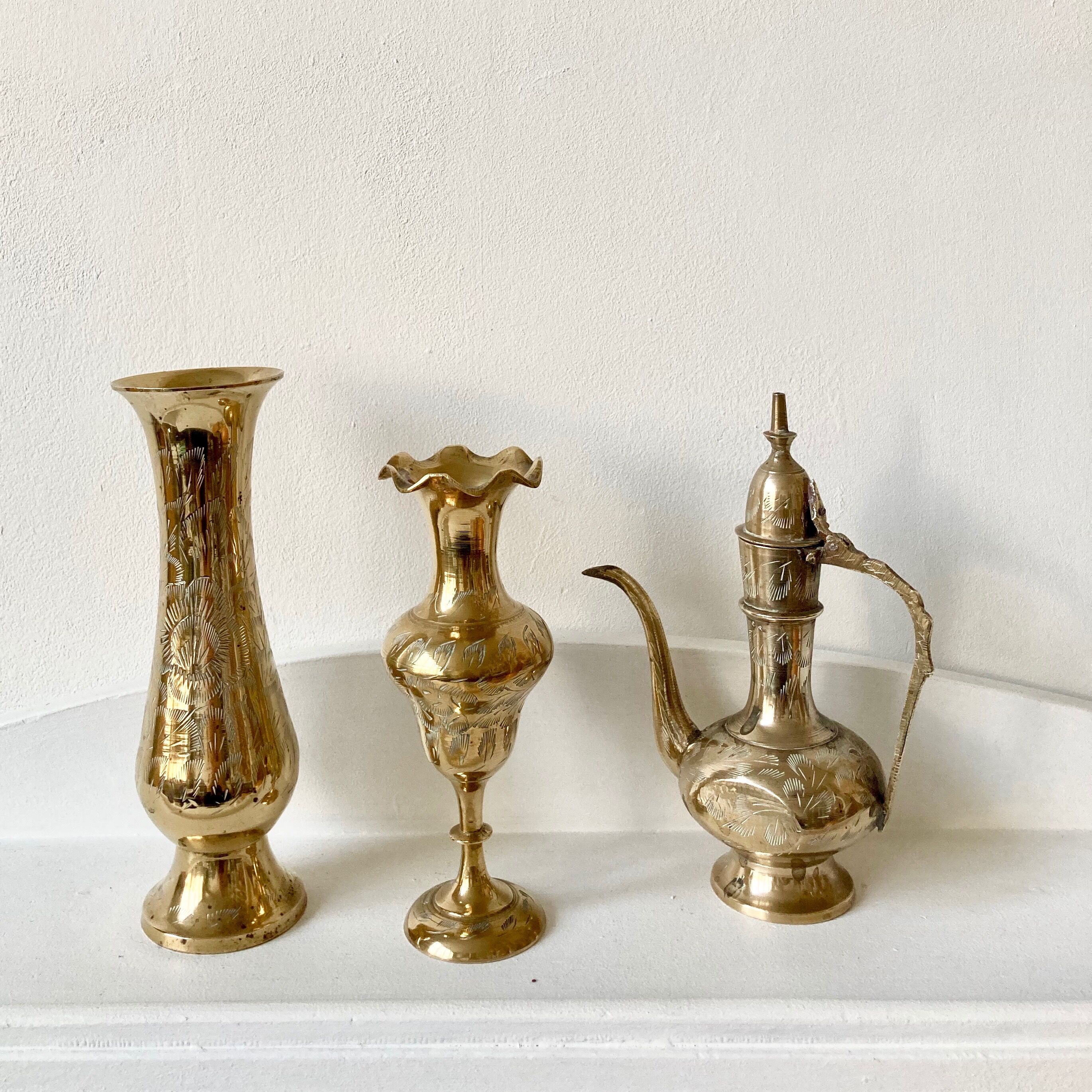 Vases soliflores laiton
